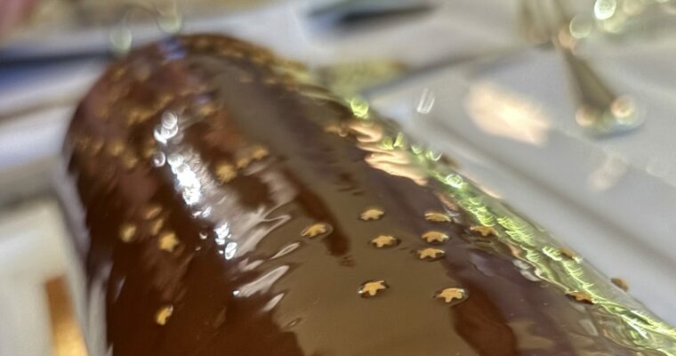 Bûche chocolat et praliné