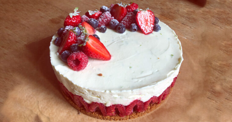 Cheesecake framboise spéculoos