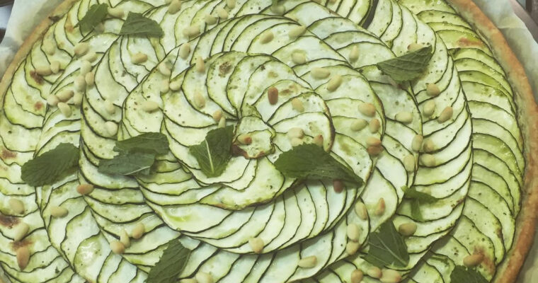 Tarte fine aux courgettes