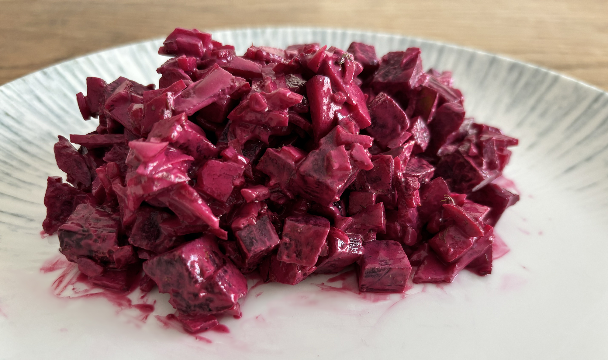 Salade de betterave, pomme et fenouil
